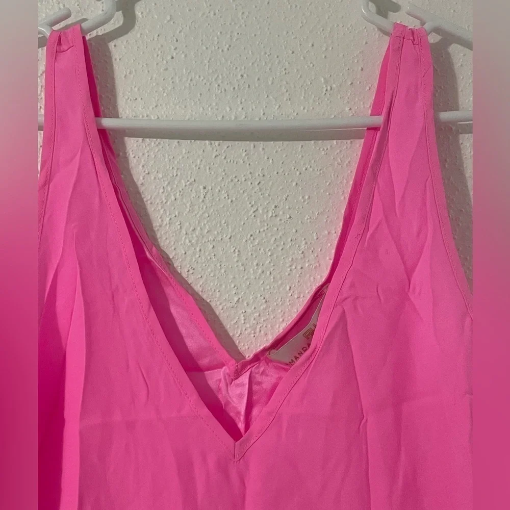 Amanda Uprichard Sleeveless Silk Top in Pink S - Picture 3 of 11